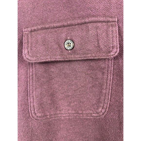 Patagonia Button Front Shirt Maroon Organic Cotton Twill Long Sleeve Workwear L - Picture 6 of 12